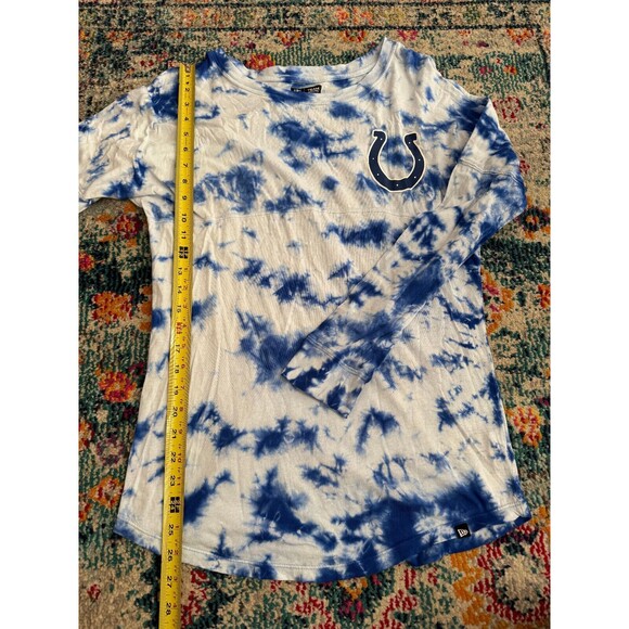 Indianapolis Colts Blue‎ and White Tie-Dye Long Sleeve Tshirt Women's Small - Picture 6 of 7